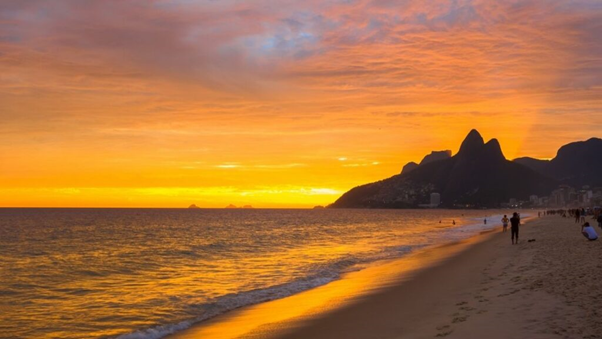 Lindo por do sol no Rio de Janeiro 